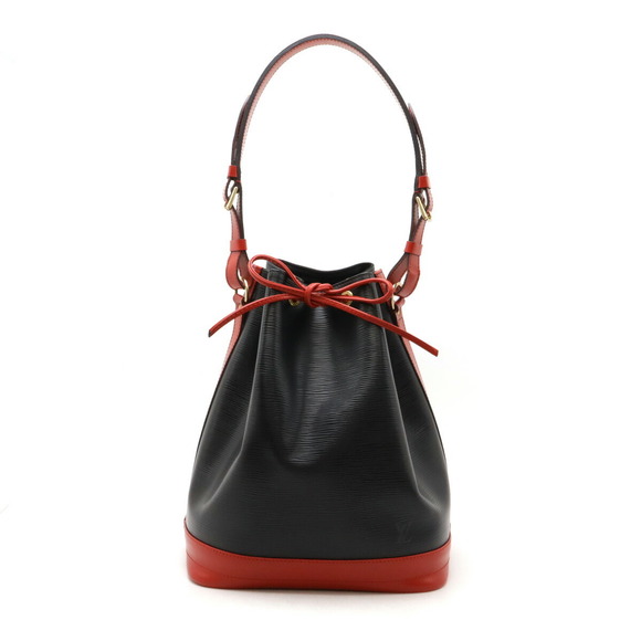 Louis Vuitton Noir Epi Black Noe Castilian Shoulder Red Bag Drawstring - Picture 1 of 6